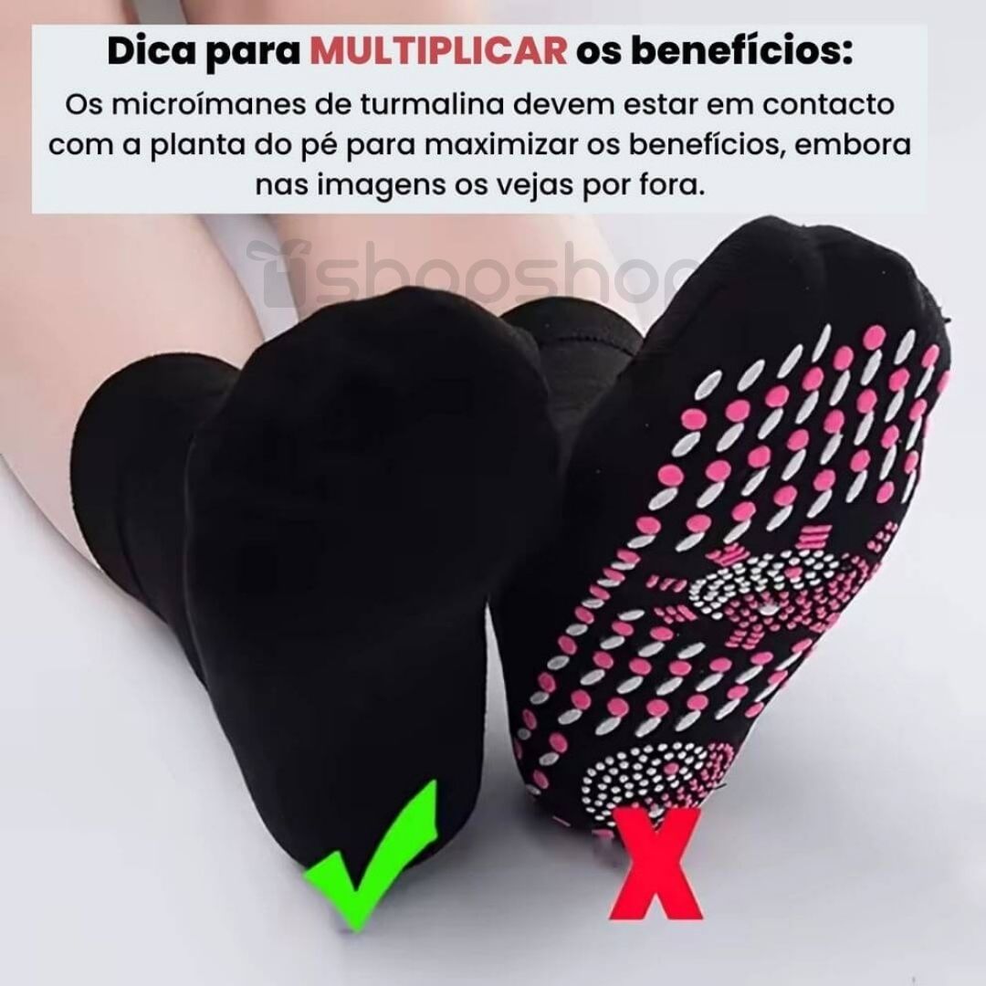 Meias de Acupressão Anti-Varizes Turmalina