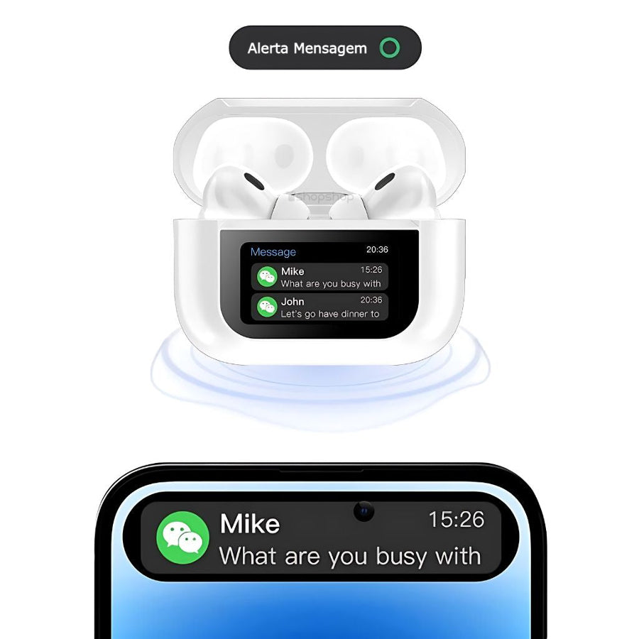 Airpods A9Pro com Ecrã Interativo