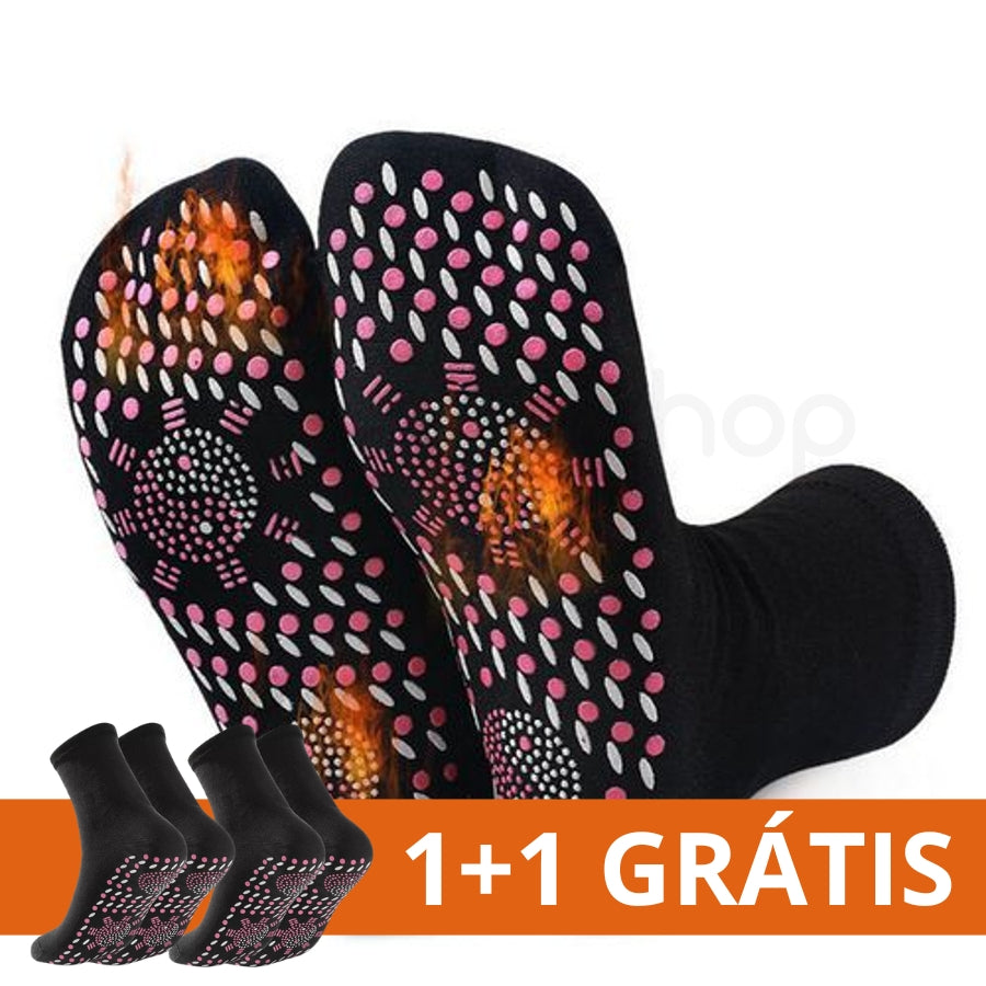 Meias de Acupressão Anti-Varizes Turmalina