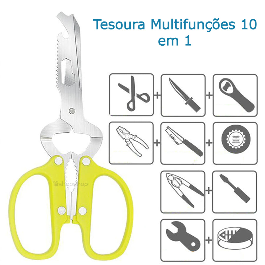 Tesoura Multifunções 10 em 1