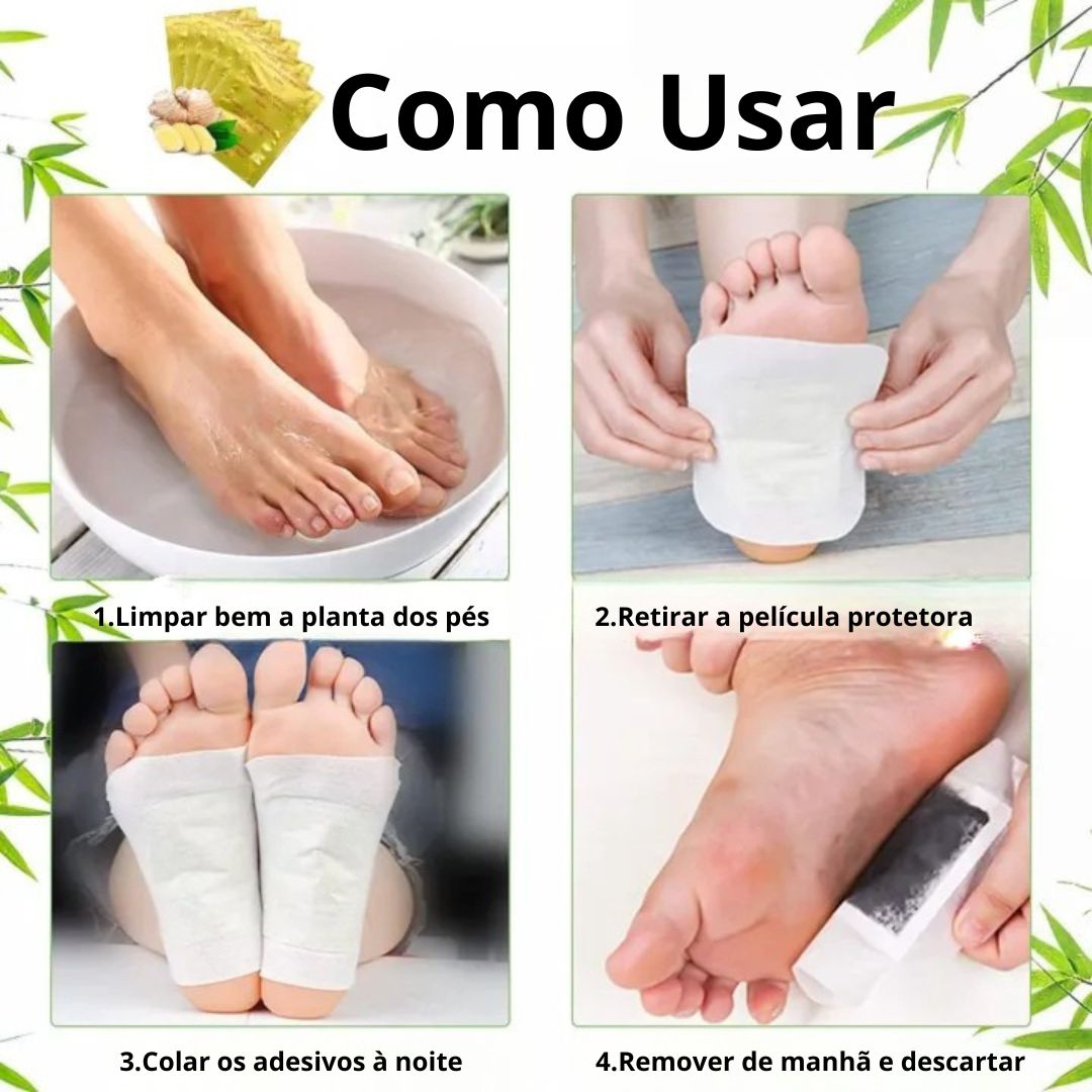 Adesivos Detox para Pés Kinoki – 10 unidades