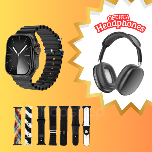 Pack Smartwatch Ultra2 + Headphones P9