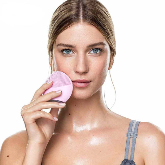 Escova Sónica de Limpeza de Rosto - Rosa